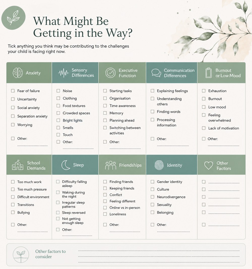 What Might Be Getting in the Way? worksheet — full preview